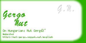 gergo mut business card